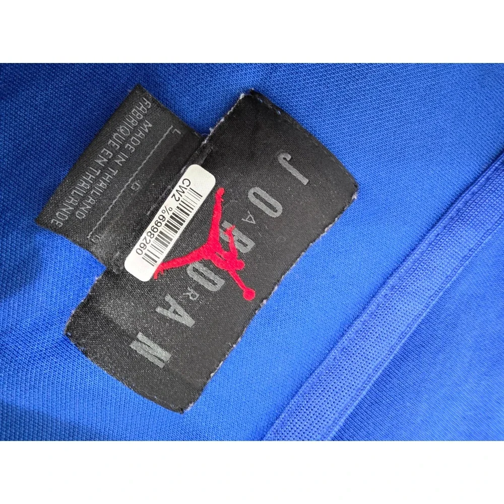 Jordan Mens Royal Blue Jumpman Short Sleeve Polo Shirt Large Athletic Casual